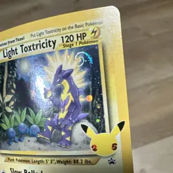 Light Toxtricity SWSH137 Pokemon Celebrations 25th Anniversary NM Holo SWIRL - Image 1