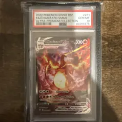 2022 Pokemon SWSH BSP Ultra Premium Collection #261 FA Charizard VMAX PSA 10 - Image 1