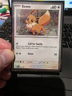 Pokemon TCG Eevee SVP 200 Black Star Promo Cosmos Holo Bleed Through Swirl 🌀 - Image 1