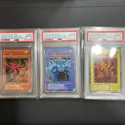 PSA 10 Slifer G4-01 Obelisk G4-02 Ra G4-03 Secret Rare Promo YuGiOh Japanese Old - Image 1