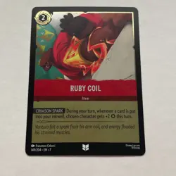 Ruby Coil 149/204 Disney Lorcana Archazia's Island Uncommon Cold Foil Card NM - Image 1