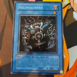 YuGiOh TCG Relinquished MC1-EN003 Limited Edition Super Rare Card HP - Image 1