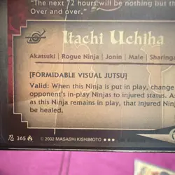 Naruto CCG Itachi Uchiha Ninja 1st Edition Card 365 2002 English - Image 4