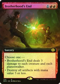 Brotherhood's End Foil Extended Art The Brothers' War NM MTG - Image 1