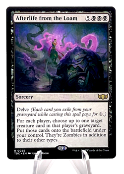 Afterlife From the Loam 0025-Commander:Tarkir: Dragonstorm TDC-Rare-Magic MTG NM - Image 3