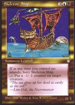1x Skeleton Ship Heavy Play, English Ice Age MTG Magic - Image 1