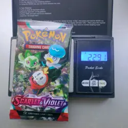 Heavy 22.91g Pokemon Tcg scarlet and violet base Booster Pack Factory Sealed New - Image 1
