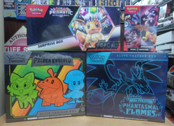 POKEMON PHANTASMAL & PALDEA ETB + DESTINED BUNDLE + PRISMATIC SURPRISE - Image 1