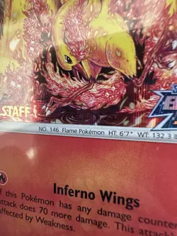 Pokemon TCG Moltres Brilliant Stars Staff Prerelease Promo SWSH185 Ace 10 POP 1 - Image 2