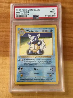 PSA 9 WARTORTLE BASE SET 1ST EDITION 1999 POKEMON GAME #42 - Image 1