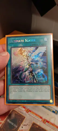YuGiOh: "Ultimate Slayer" - SECRET RARE - RA02 - SHARP MINT NEW! - Image 1