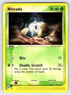 Nincada 67/97 2003 EX Dragon Pokemon Card TCG Nintendo e-Series Common - VLP - Image 1