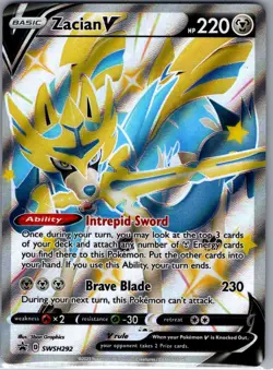 Zacian V (Shiny) - SWSH292 SWSH: Sword & Shield Promo Cards - Pokemon Card - NM - Image 1