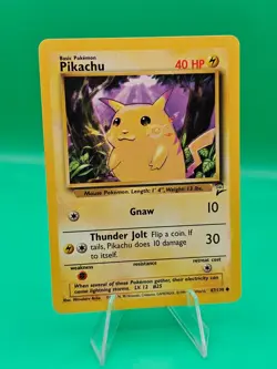 Pokemon TCG - WoTC - Base Set 2 Unlimited - Pikachu - 087/130 (Yellow cheeks) - Image 1