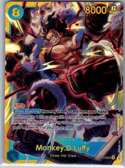 Monkey.D.Luffy OP11-118 SEC English A Fist of Divine Speed - One Piece Card - NM - Image 1