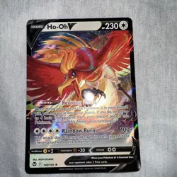 Ho-Oh V 140/195 Silver Tempest Holo Rare Pokemon Card - Image 2