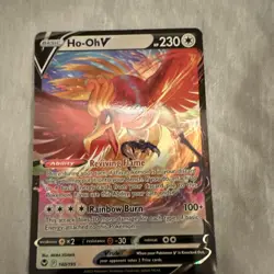 Ho-Oh V 140/195 Silver Tempest Holo Rare Pokemon Card - Image 3