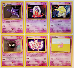 Pokemon x 6 Bundle Purple Psychic Energy Card 1999-2000 GAMEFREAK Wizards - Image 1