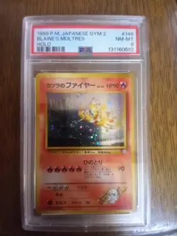 1999 Japanese Blaine's Moltres #146 Gym 2 PSA 8 Holo Rare Pokemon TCG PSA 8 - Image 3