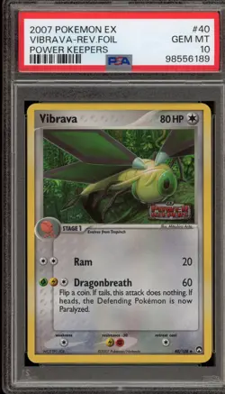 Pokemon Vibrava EX Power Keepers Reverse Holo #40 PSA 10 Gem Mint - Image 1