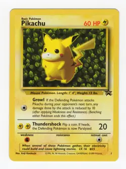 Pikachu #1 Black Star Promo WOTC Vintage Pokemon - Image 1