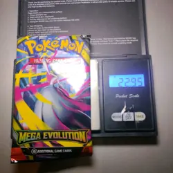 Heavy 22.95g Pokemon Tcg mega evolution Booster Pack Factory Sealed New - Image 1
