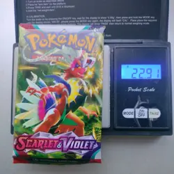 Heavy 22.91g Pokemon Tcg scarlet and violet base Booster Pack Factory Sealed New - Image 1