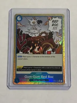 One Piece Gum-Gum Red Roc Parallel Rare R with Star OP04-056 - Image 1