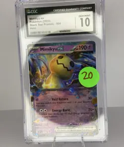 2023 Pokemon Mimikyu Ex Black Star Promos 004 Holo CGC Gem Mint 10 Graded Card - Image 1