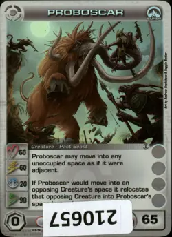 (210657) PROBOSCAR 60/60/20/90/65 (1 Max Stats) Super Rare ALLIANCE Chaotic Card - Image 1