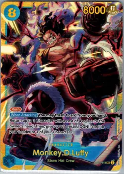 Monkey.D.Luffy OP11-118 SEC English A Fist of Divine Speed - One Piece Card - NM - Image 1