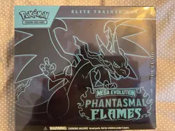 Pokemon TCG Mega Evolution Phantasmal Flames Elite Trainer Box ETB - Image 1