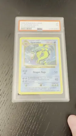 Pokemon TCG Gyarados Base Set 006/102 Shadowless Holo PSA 1 - Image 2
