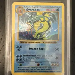 Pokemon TCG Gyarados Base Set 006/102 Shadowless Holo PSA 1 - Image 4