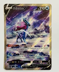 Pokemon Suicune V GG38/GG70 Full Art Gallarian Gallery Crown Zenith Near Mint NM - Image 1