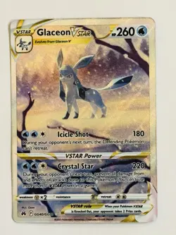 Pokemon Glaceon VSTAR Crown Zenith GG40/70 Full Art Holo Ultra Rare Near Mint NM - Image 1