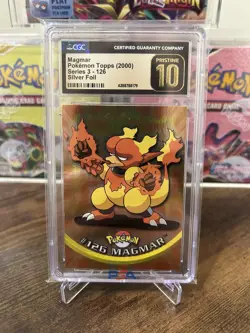 TOPPS POKEMON TV MAGMAR #126 HOLO SERIES 3 BLUE LOGO CGC 10 PRISTINE - Image 1