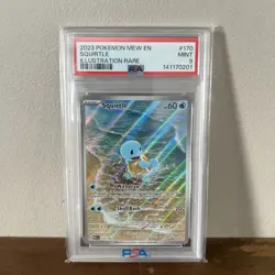 2023 Pokemon Mew En Squirtle Illustration Rare #170 PSA MINT 9 - Image 1