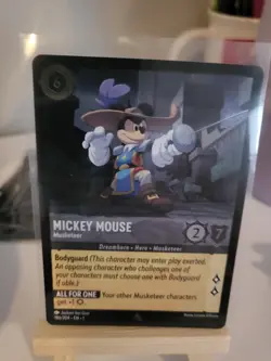 Disney Lorcana Mickey Mouse 186/204 Rare Cold Foil - Image 1