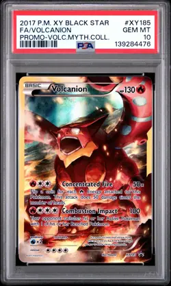 Pokemon TCG Volcanion XY Black Star Promos Holo Card XY185 PSA 10 (FRESH GRADE) - Image 1