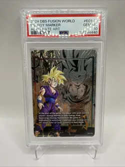 PSA 10 Son Gohan Dragon Ball Super Fusion World Energy Marker #E01-10 Card TCG - Image 1