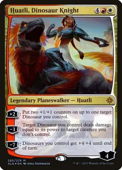 MTG Huatli, Dinosaur Knight - Ixalan #285 Foil - Image 1