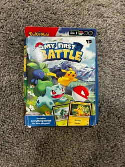Pokemon My First Battle [Pikachu & Bulbasaur]-New-DamagedBox-Free Shipping 820650852534 - Image 1