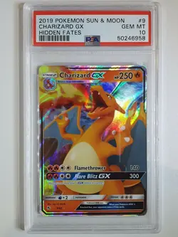 2019 Pokemon Charizard GX 9/68 Holo Hidden Fates - PSA 10 - Image 1