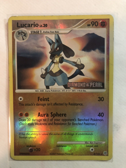 Lucario 6/130 - Burger King Stamped Reverse Holo - Pokemon Diamond & Pearl [HP] - Image 1