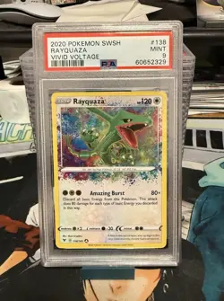 RAYQUAZA 2020 POKEMON VIVID VOLTAGE AMAZING RARE 138/185 PSA 9 - Image 1