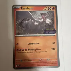 Pokemon Reshiram 017/094 Phantasmal Flames Stamped Holo promo barnes and noble - Image 1