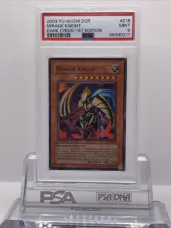 PSA 9 Yu-Gi-Oh! TCG Mirage Knight Dark Crisis DCR-018 1st Edition Super Rare - Image 1