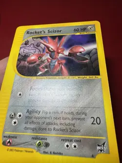 Rocket’s Scizor 4 Best of Game Promo Pokemon Card NM - Image 5