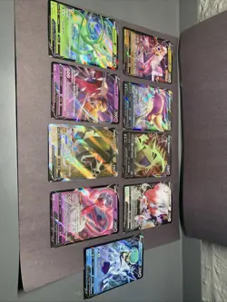Pokemon TCG Full Art Holo Rare V Lot of 9 Cards NM Modern - Image 1